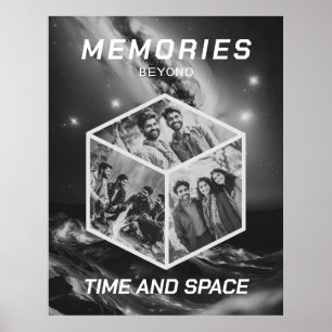 Weltraum Foto Kollage in 3D Poster