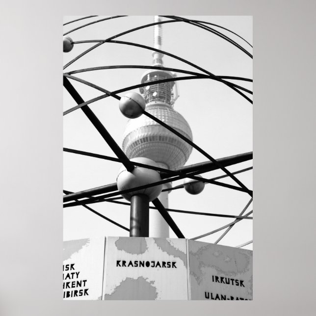 Weltzeituhr Fernsehturm Berlin No.1 Poster (Front)