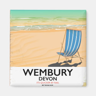 Wembury Devon Beach travel poster Magnet