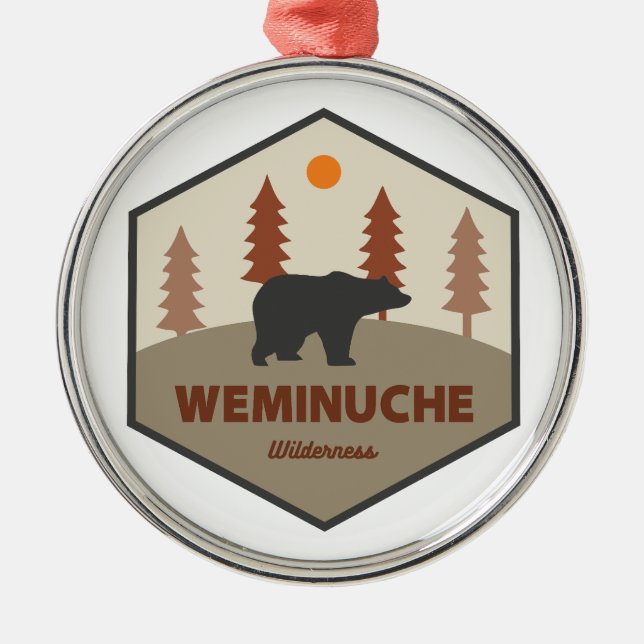 Weminuche Wilderness Colorado Bear Metal Ornament (Front)