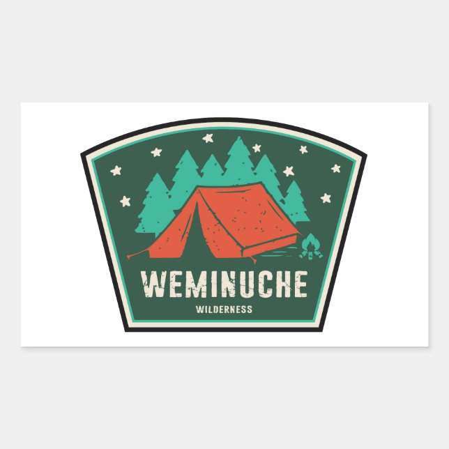 Weminuche Wilderness Colorado Camping Rectangular Sticker (Front)