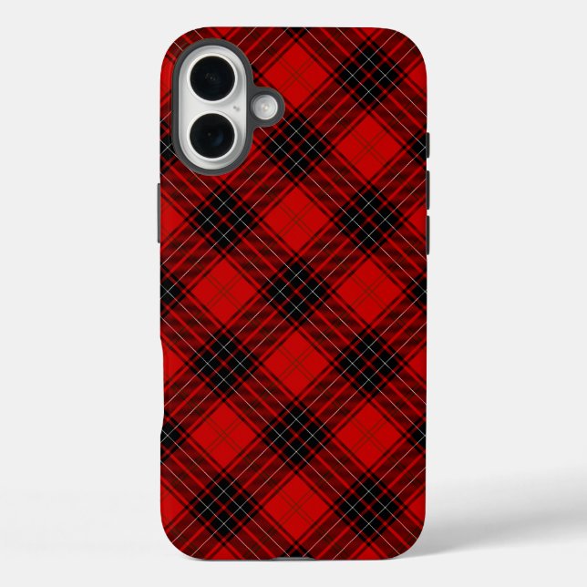 Wemyss tartan red black plaid Case-Mate iPhone case (Back)
