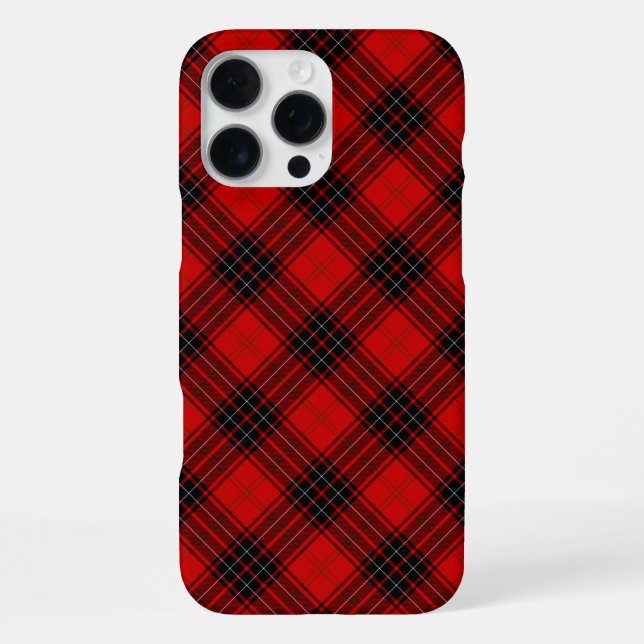 Wemyss tartan red black plaid iPhone case (Back)