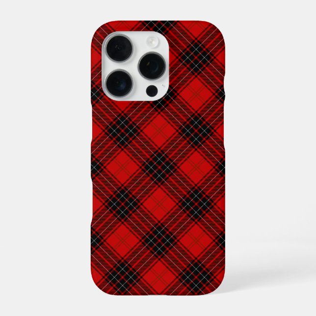 Wemyss tartan red black plaid iPhone case (Back)
