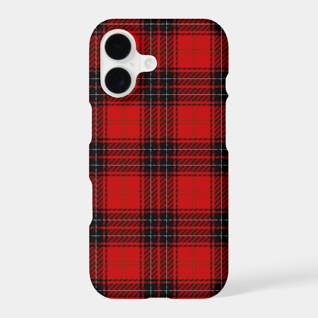 Wemyss tartan red black plaid iPhone case (Back)