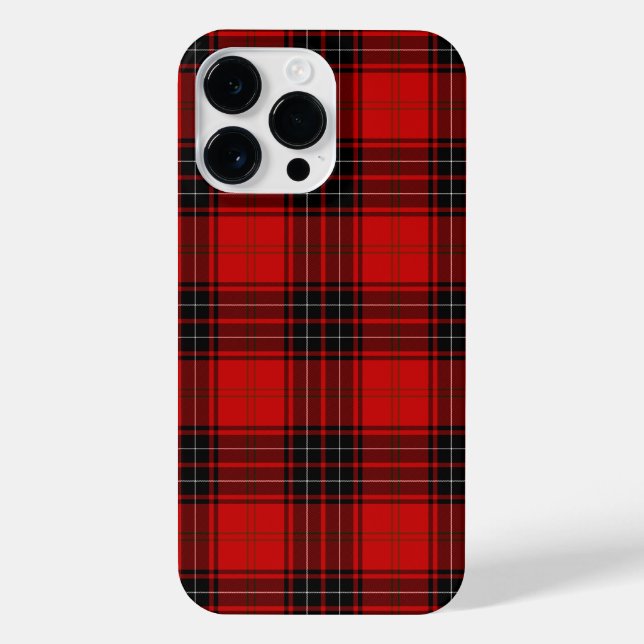 Wemyss tartan red black plaid iPhone case (Back)