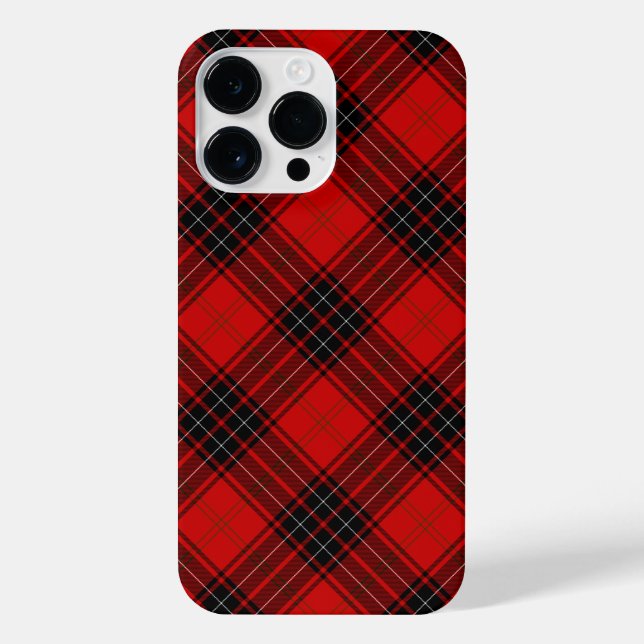 Wemyss tartan red black plaid iPhone case (Back)