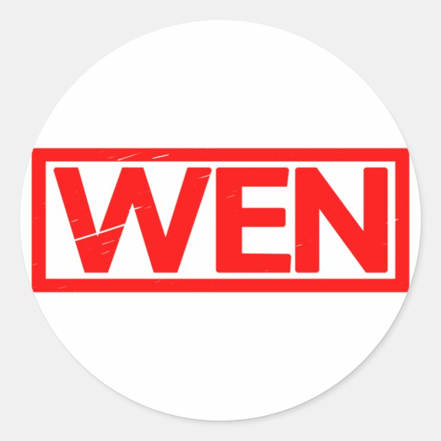 Wen Stamp Classic Round Sticker (Front)