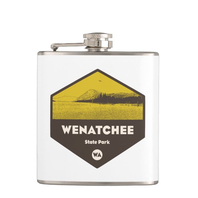 Wenatchee State Park Washington Hip Flask (Front)