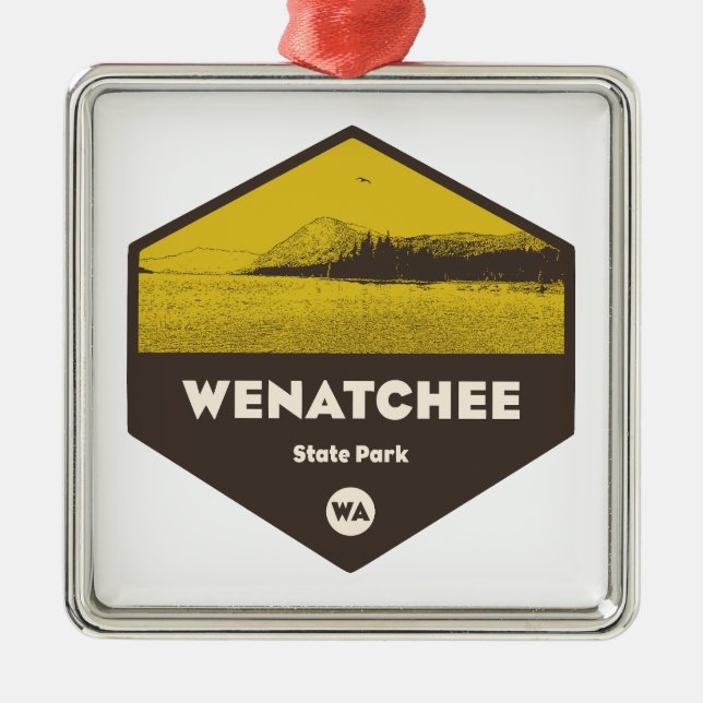 Wenatchee State Park Washington Metal Ornament (Front)