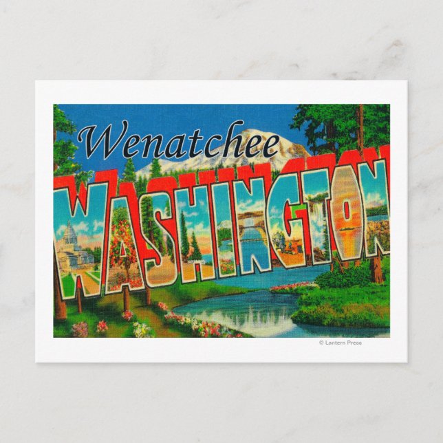 Wenatchee, WashingtonLarge Letter Scenes Postcard (Front)