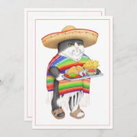 WENDELITO CAT Spanish Birthday Flat Card