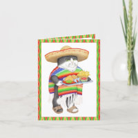 WENDELITO CAT Spanish Birthday Notecard