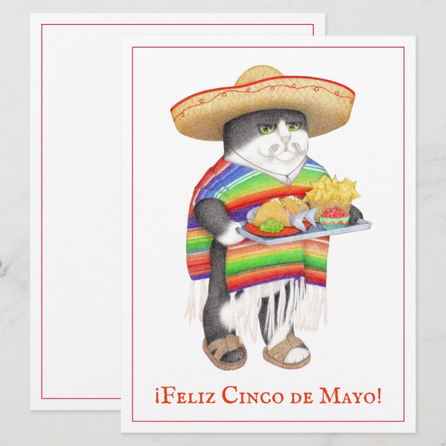 WENDELITO Cinco de Mayo 6.5x8.75 Flat Card (Front/Back)
