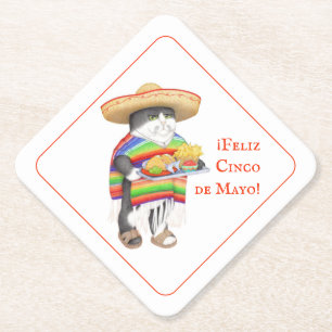 WENDELITO Cinco de Mayo Diamond Paper Coaster