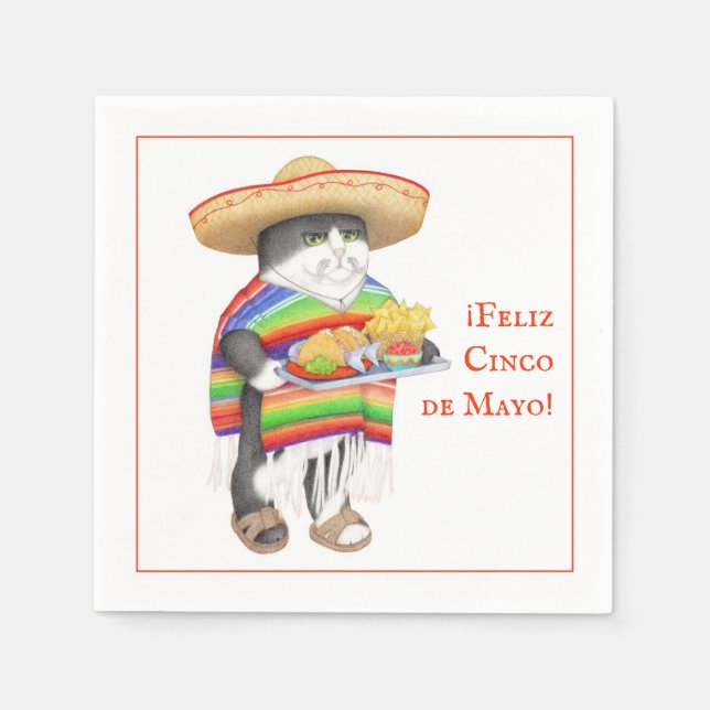 WENDELITO Cinco de Mayo Standard Cocktail Napkin (Front)