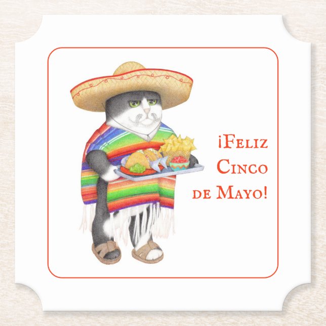 WENDELITO Cinco de Mayo Ticket Paper Coaster (Front)