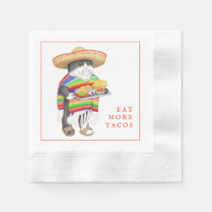 WENDELITO Eat More Tacos Coined Cocktail Napkin