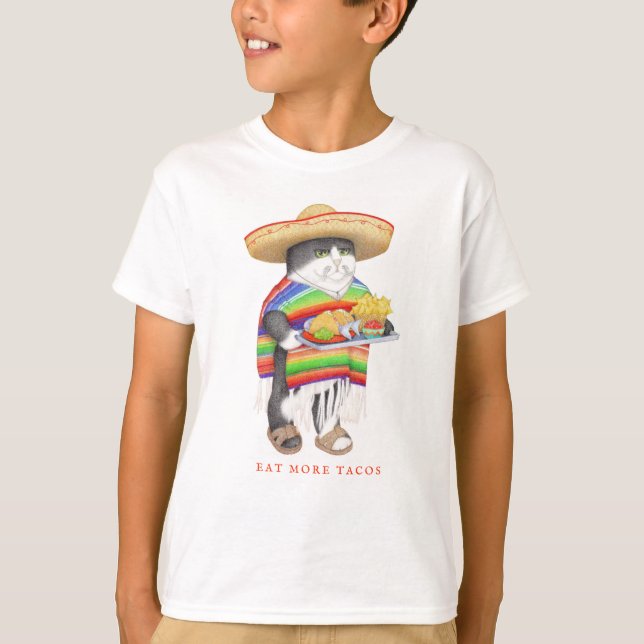 WENDELITO Eat More Tacos Kids' T-Shirt (Front)