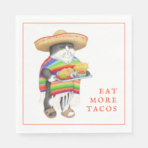 WENDELITO Eat More Tacos Standard Luncheon Napkin