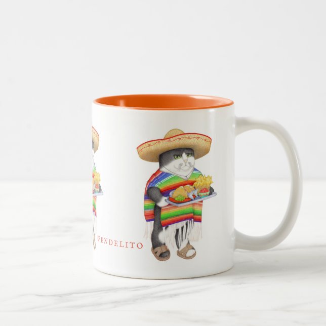 WENDELITO Orange Two-Tone Mug (Right)