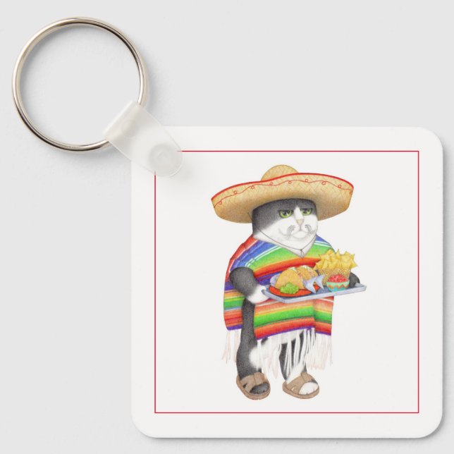 WENDELITO Square Aluminium Keychain (Front)