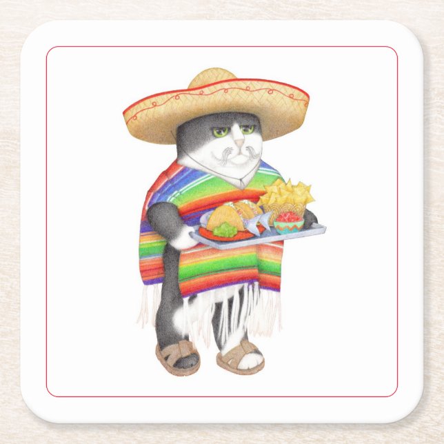 WENDELITO Square Paper Coaster (Front)