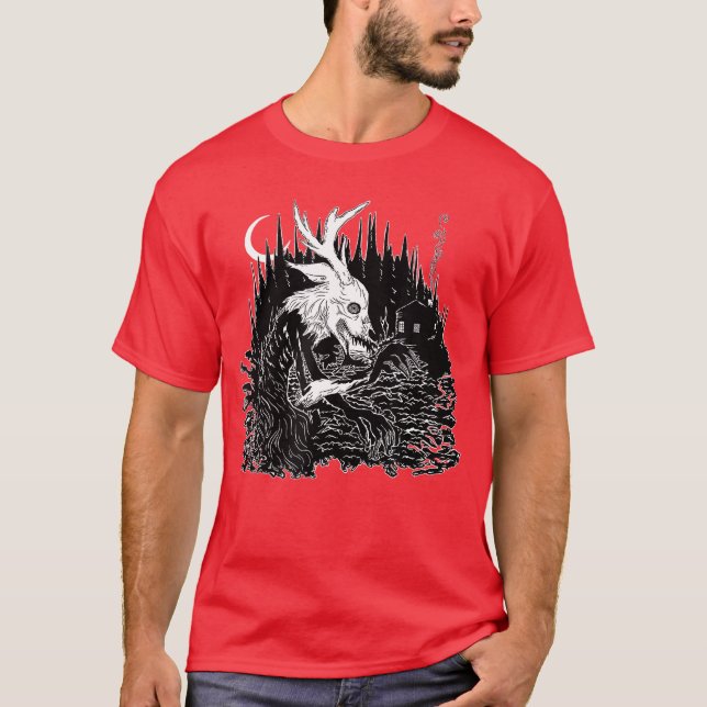 Wendigohe Cryptid Cannibal Spirit of the Horror Fo T-Shirt (Front)