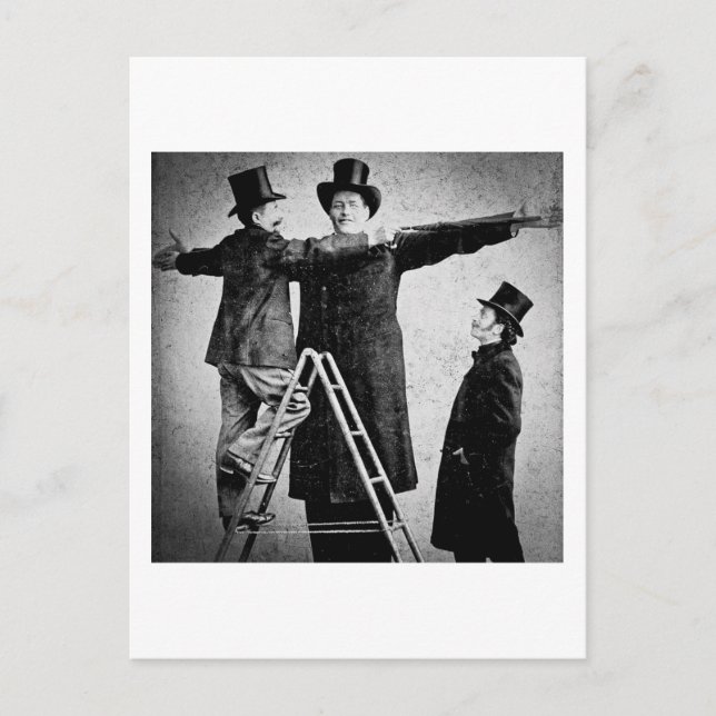 Wendt Cabinet Card Giant Circus Freak Sideshow (Front)