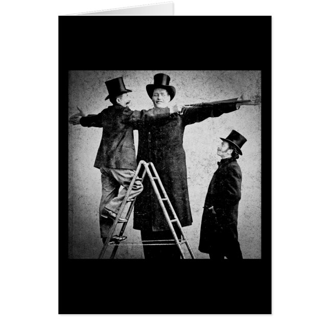 Wendt Cabinet Card Giant Circus Freak Sideshow (Front)