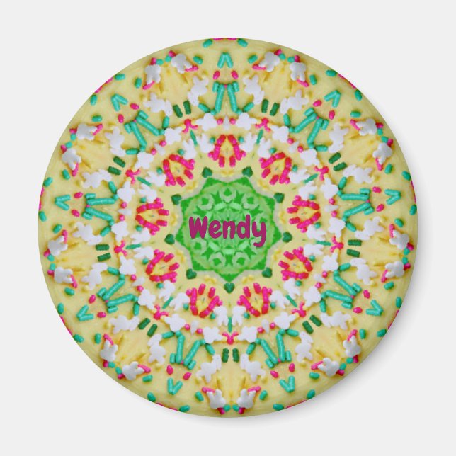 WENDY ~CANDY MAN  Personalised Easter Pattern ~  Magnet (Front)
