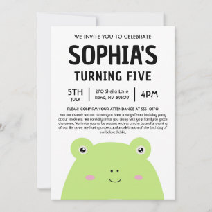 Wendy The Frog Squishmallow Birthday Party Invitation