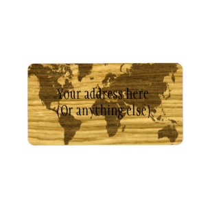 Wenge and Rift Oak World Map Label