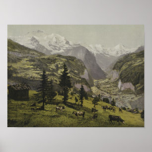 Wengen and the Lauterbunnen Valley Bernese Oberla Poster