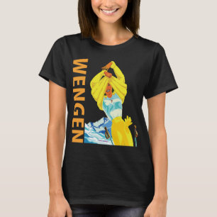 Wengen Swiss Alps Sun Retro Travel T-Shirt