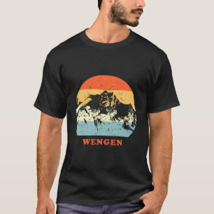 Wengen Swiss Vintage Mountain Lovers Throwback Gif T-Shirt