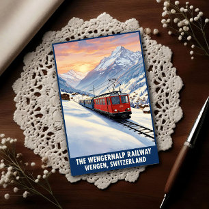 Wengen, Switzerland: 1960s Vintage Travel Postcard