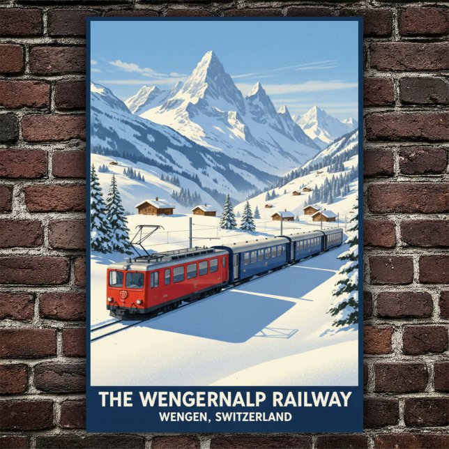 Wengen, Switzerland: 1960s Vintage Travel Poster (Creator Uploaded)