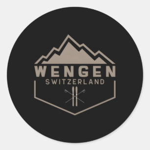 Wengen Switzerland Classic Round Sticker