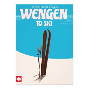 Wengen, Switzerland, Ski Poster