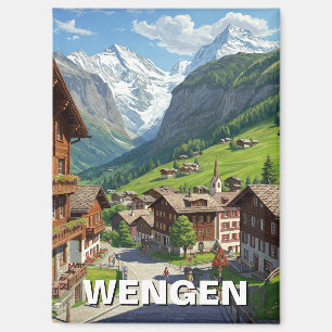 Wengen Switzerland Travel Magnet