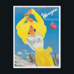 Wengen Switzerland vintage travel Postcard<br><div class="desc">Wengen Switzerland vintage travel Postcard</div>