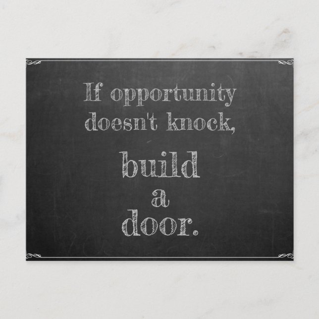 Wenn Gelegenheit nicht klopft Postcard (Front)