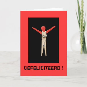 Wenskaart gefeliciteerd card