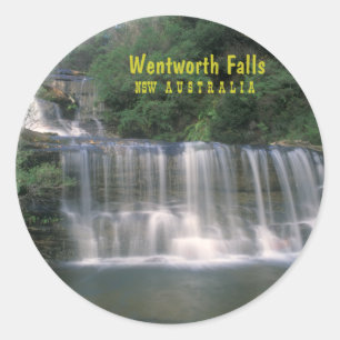 Wentworth Falls. Australia Classic Round Sticker