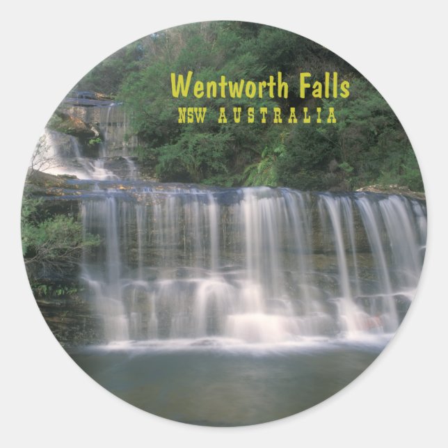 Wentworth Falls. Australia Classic Round Sticker (Front)