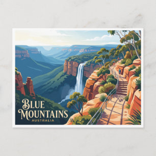 Wentworth Falls Track Australia Postcard