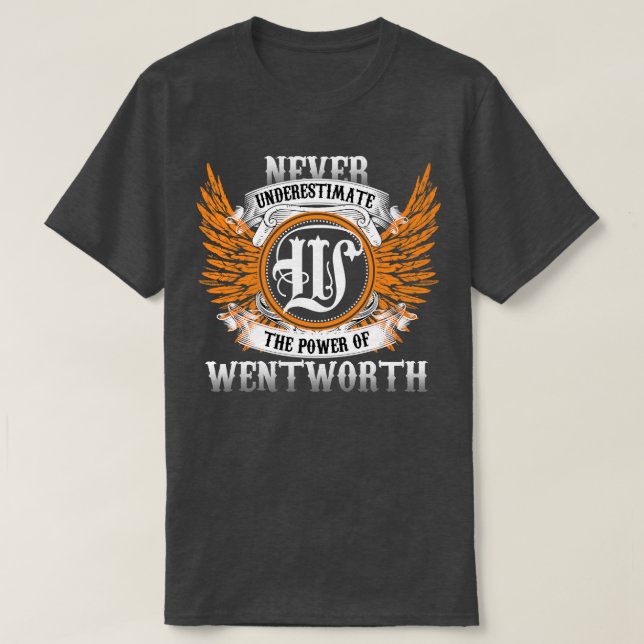 Wentworth Name Shirt Never Underestimate The Power (Design Front)