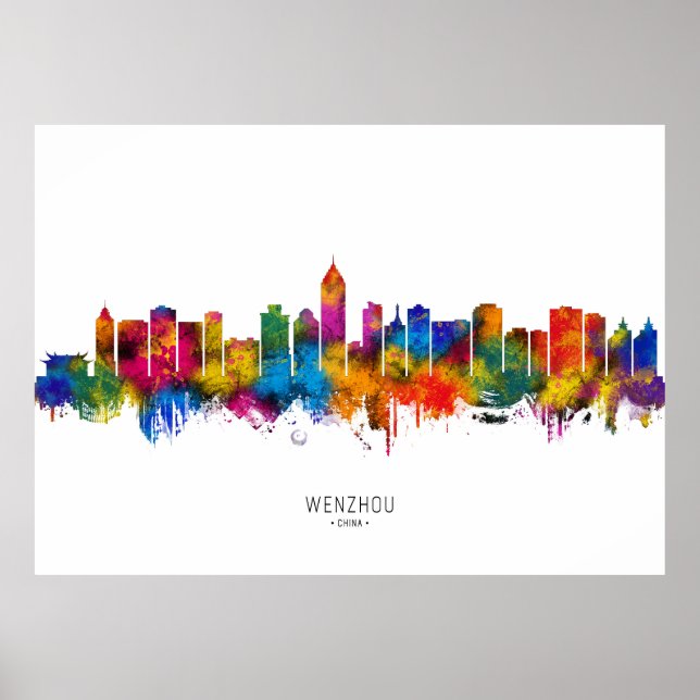 Wenzhou China Skyline Poster (Front)
