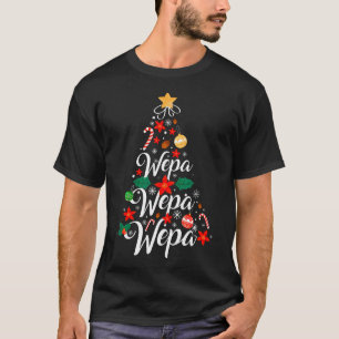 Wepa Wepa Wepa Puerto Rico Christmas Tree Boricua T-Shirt